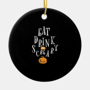 Happy Halloween Eat Drink And Be Scary Trendy Ceramic Tree Decoration