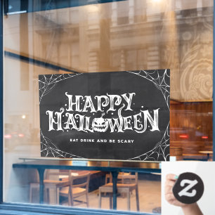 Happy Halloween Eat Drink and Be Scary Window Cling