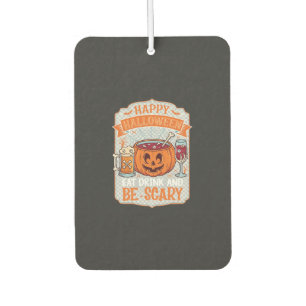 Happy Halloween Eat Drink Be Scary Pumpkin Cauldro Car Air Freshener