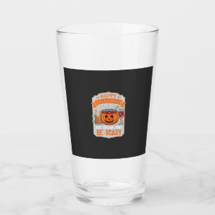 Happy Halloween Eat Drink Be Scary Pumpkin Cauldro Glass