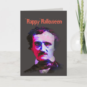 Happy Halloween Edgar Allan Poe Raven Poem Card