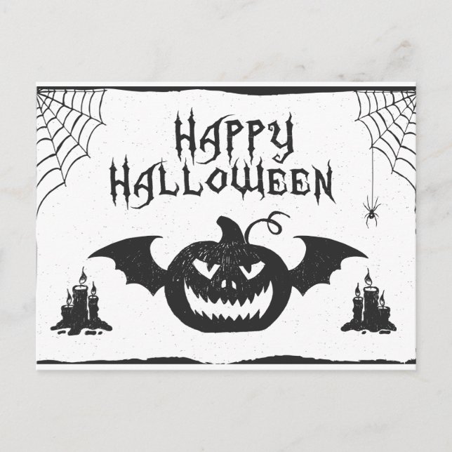 Happy Halloween! Enjoy spooky fun and sweet treats Holiday Postcard (Front)