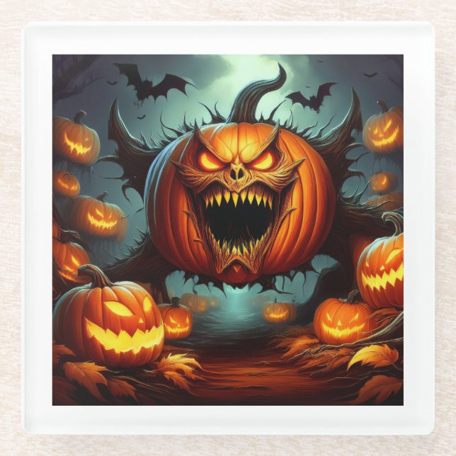 Happy Halloween Everybody Glass Coaster (Front)