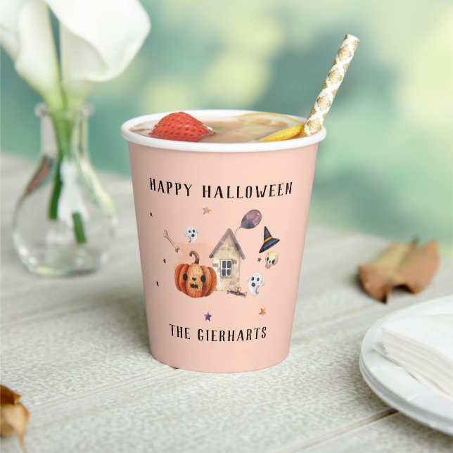 Happy Halloween Family Custom Party Paper Cups (Insitu)
