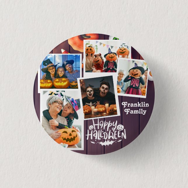 Happy Halloween Family Photo 3 Cm Round Badge (Front)