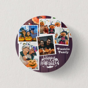 Happy Halloween Family Photo 3 Cm Round Badge