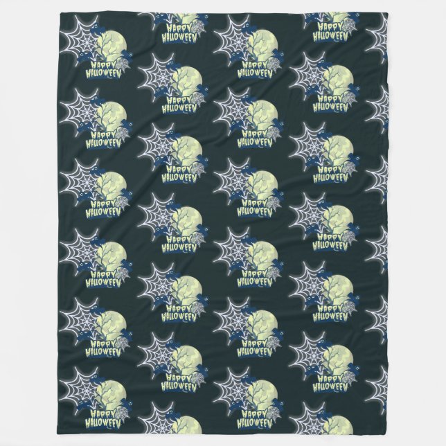 Happy Halloween Fleece Blanket (Front)