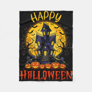 Happy halloween fleece blanket