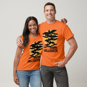 Happy Halloween Flying Bat T-Shirt