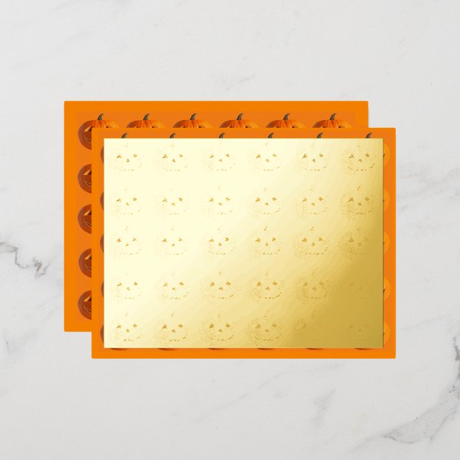 Happy Halloween Foil Holiday Card (Front/Back)