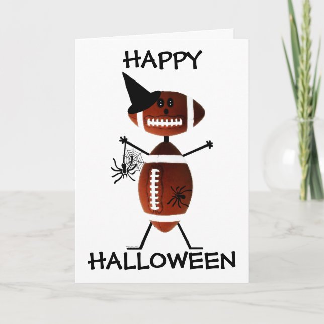 Happy Halloween Football Card (Front)