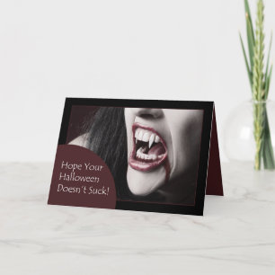 Happy Halloween For Anyone Female Vampire Photo Holiday Card