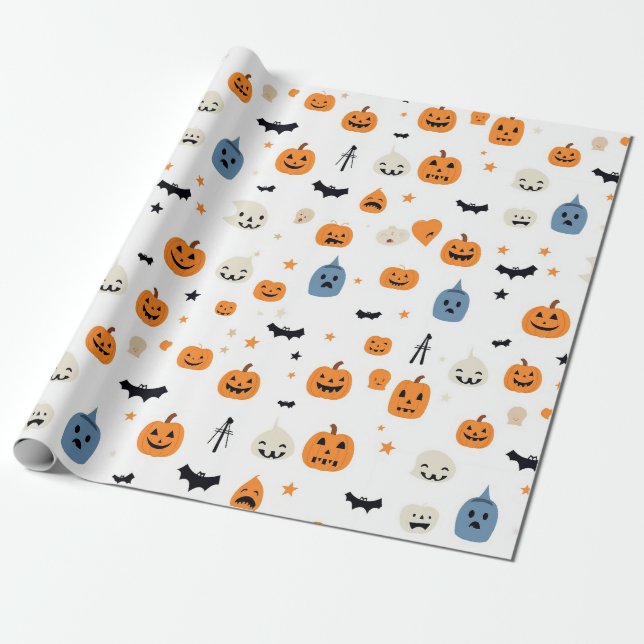 Happy Halloween for babyes white Wrapping Paper (Unrolled)