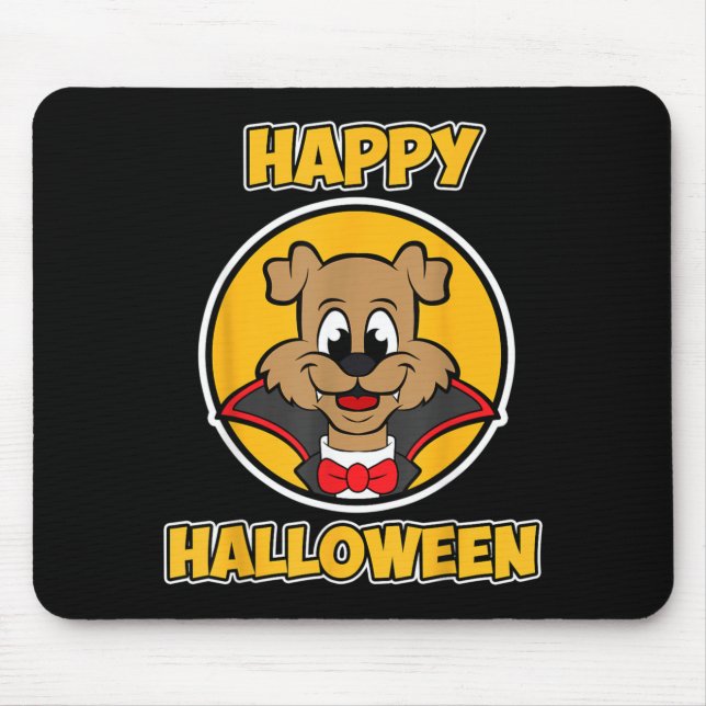 Happy Halloween For Dog Lover - Vampire Dog Mouse Mat (Front)