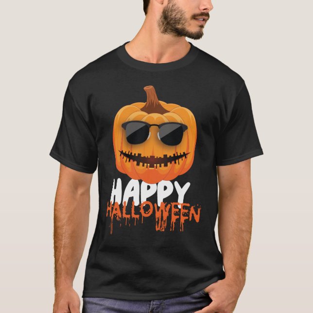 Happy Halloween for Men and Women - Pumpkin Hallow T-Shirt (Front)