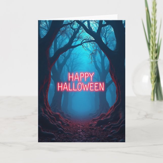 Happy Halloween Forest Path Card (Front)
