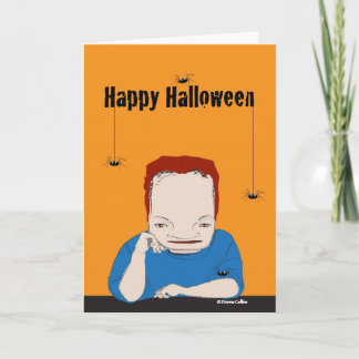 Happy Halloween Frankenstein Spider Card