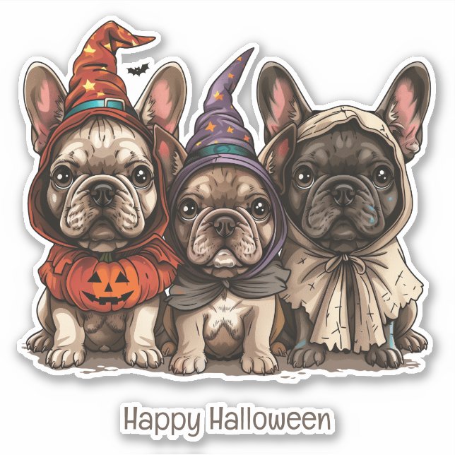 Happy Halloween French Bulldogs (Front)