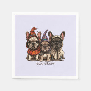 Happy Halloween French Bulldogs Napkin