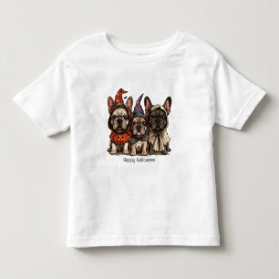Happy Halloween French Bulldogs Toddler T-Shirt