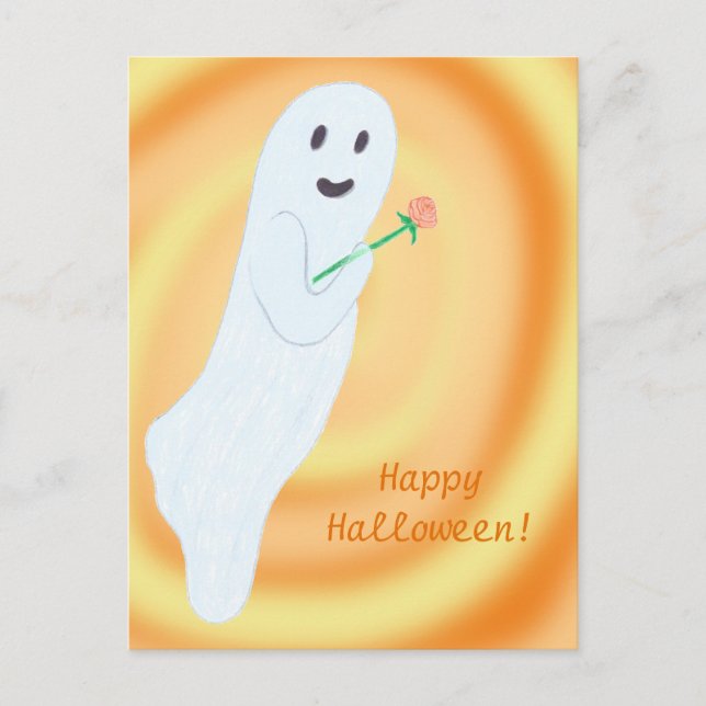 Happy Halloween Friendly Ghost Postcards (Front)