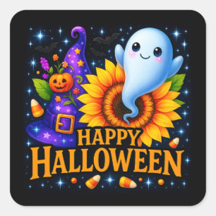 Happy Halloween Friendly Ghost Stickers