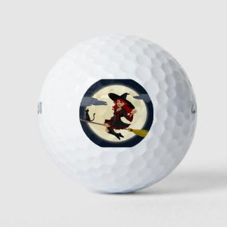 Happy Halloween Friendly Witch Golf Balls
