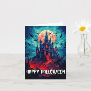 Happy Halloween   Frightful Haunted House Card