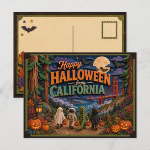 Happy Halloween From California Kids Postcard