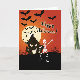 Happy Halloween from the dancing skeleton Card