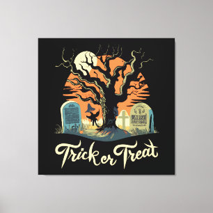 Happy Halloween From Your Funny Graveyard! Canvas Print