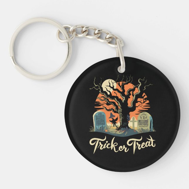 Happy Halloween From Your Funny Graveyard! Key Ring (Front)