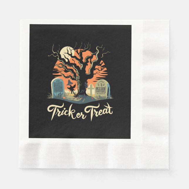 Happy Halloween From Your Funny Graveyard! Napkin (Front)