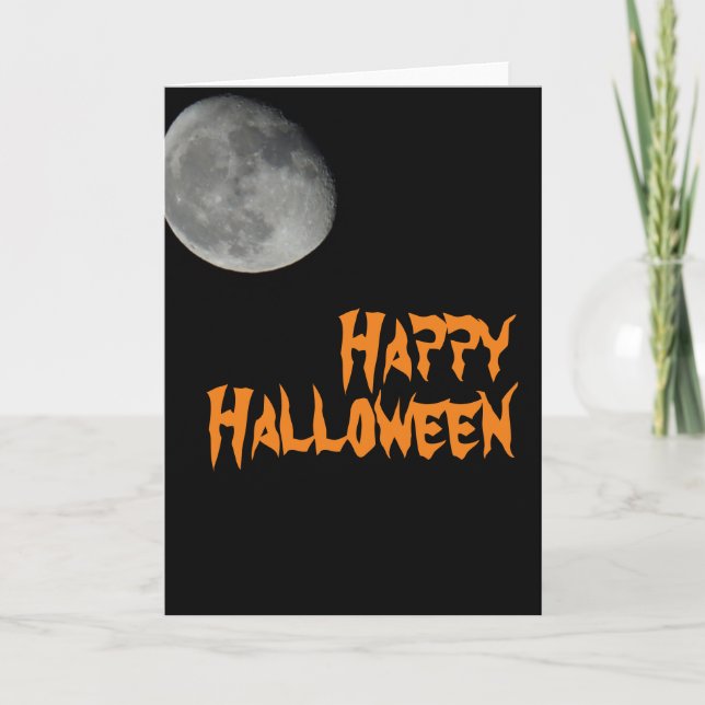 Happy Halloween full moon card (Front)