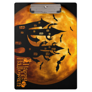 Happy Halloween (Full Moon) Clipboard