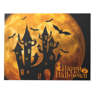 Happy Halloween (Full Moon) Notepad
