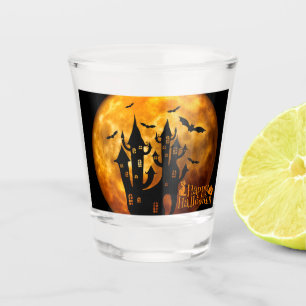 Happy Halloween (Full Moon) Shot Glass