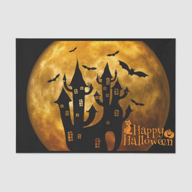 Happy Halloween (Full Moon) Tissue Paper (Front)