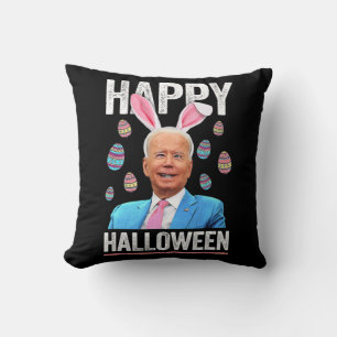 Happy Halloween Fun Biden Bunny Eggs For Halloween Cushion