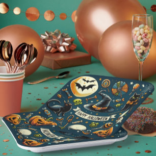 Happy Halloween Fun & Spooky Paper Plate