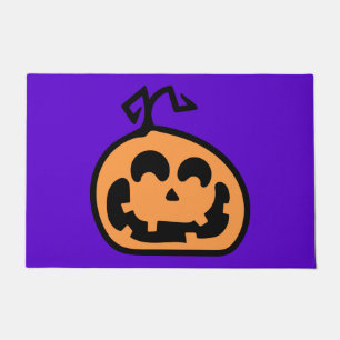 Happy Halloween   Funky Jack-O-Lantern Doormat