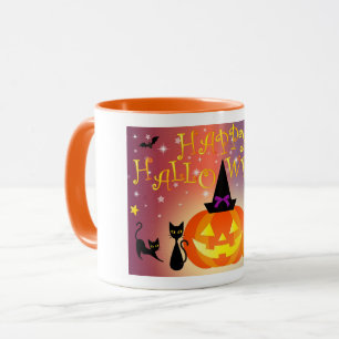 Happy Halloween Funny Bright Pumpkins Party Mug