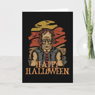 Happy Halloween Funny Creepy Character Card