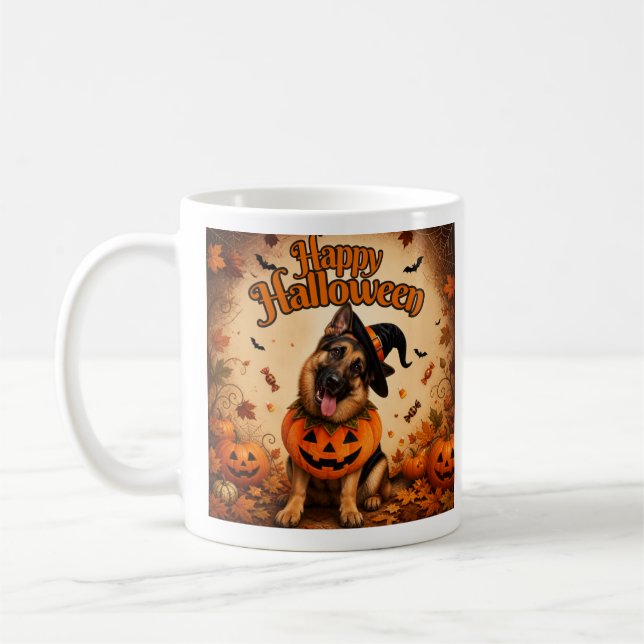 Happy Halloween Funny Dogs Mug (Left)