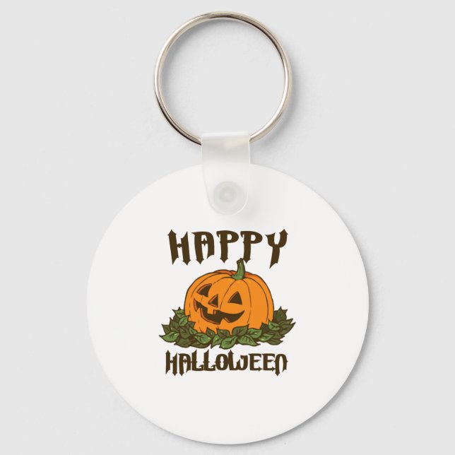 Happy Halloween Funny Halloween Costume Key Ring (Front)