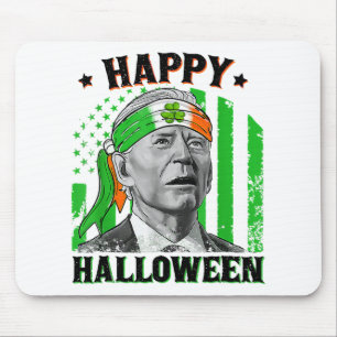 Happy Halloween Funny Joe Biden St Patricks Day Fl Mouse Mat