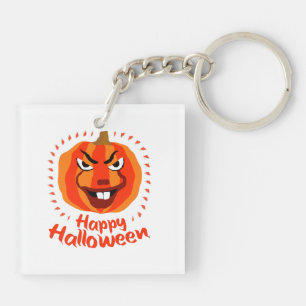 🎃 Happy Halloween – Funny, Scary & Cute Pumpkin Key Ring