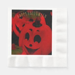 Happy Halloween Funny Scary Spooky Jack O Lantern Napkin