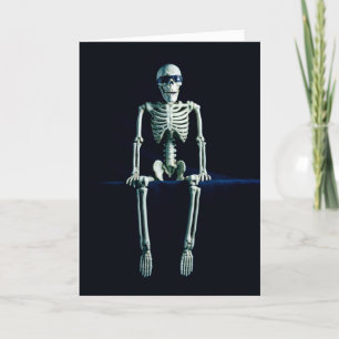 Happy Halloween Funny Skeleton Sunglasses Holiday Card