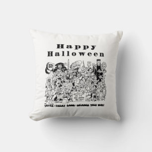 Happy Halloween Funny Spooky Scary Creepy Witch Cushion
